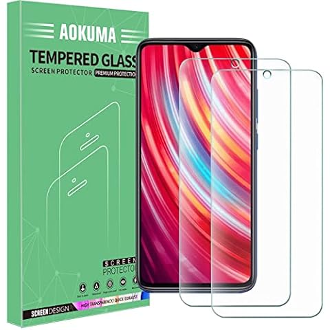 AOKUMA Cristal Templado Xiaomi Redmi Note 8 Pro Cover