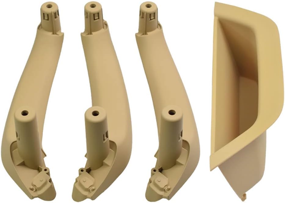 Hacreyatu LHD Interior Driver Side Passenger Door Pull Handle Armrest Panel Cover Trim for BMW X3 X4 F25 F26 2010 2011 2012 2013 2015 2016 (Beige, LHD)