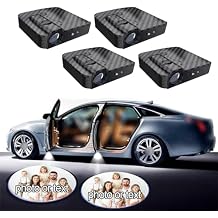 LZLRUN 4X Custom Logo Projector Car Door Step Courtesy Welcome Lights Puddle Ghost Shadow LED Lights Plastic Shell