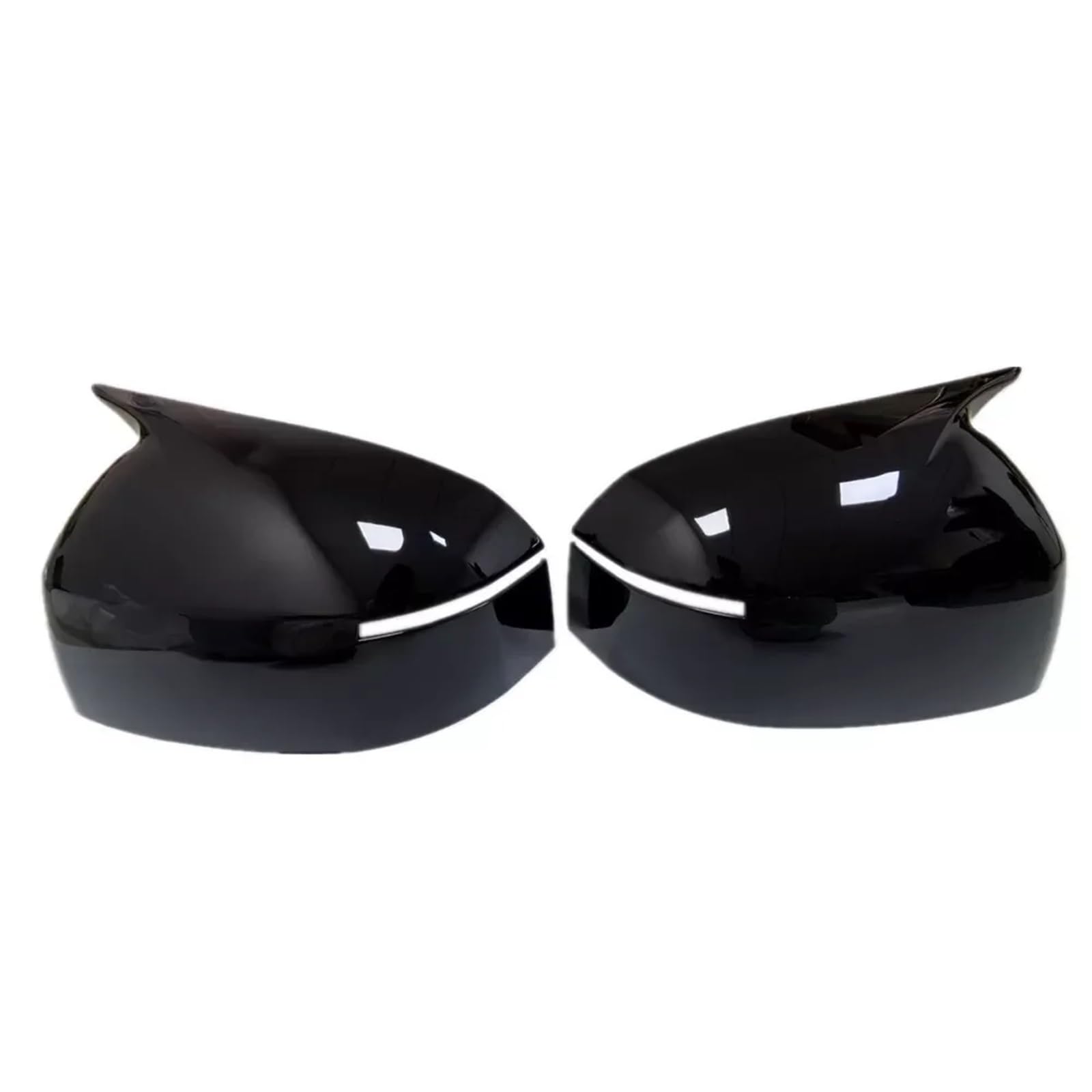Rearview Side Mirror Covers Car Sticker Rearview Side Mirror Cover Wing Cap Exterior Door Rear View Case Trim for Hyundai for Santa Fe 2024 Mirrors Housing(Glossy Black)