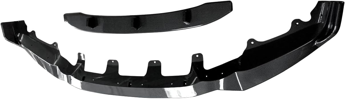 YOUNGERCAR Front Lip Bumper for 2014-2018 BMW F15 X5 M-Sport GT-Style ABS Painted Carbon Fiber Style Car Front Spoiler Lip Splitter Bumper 4PCS