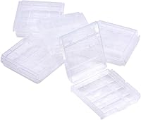 Vista 20 de Fielect 10 Uds 4 x AA/AAA Caja de Almacenamiento de Batería Titular Caja Organizador Azul