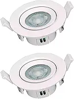Kit 2x Spot LED Branco Redondo Embutir 7W 3000K Bivolt