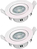 Kit 2x Spot LED Branco Redondo Embutir 7W 3000K Bivolt
