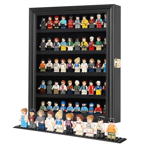 Minifigures Dimensions Display Case Thimble Wall Cabinet LG-CN30 (Black)