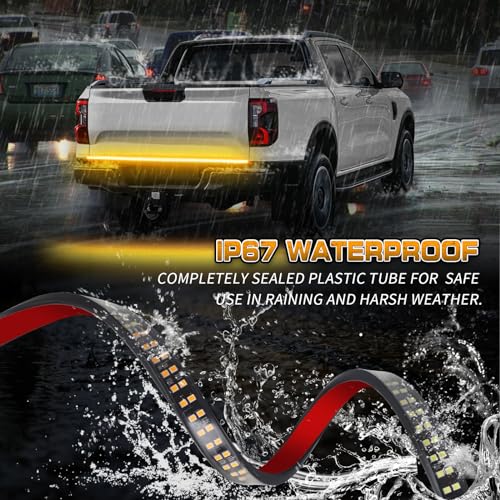 Image of XRIDONSEN 48 inch 288 LED Tailgate Strobe Lights Amber Emergency Lights