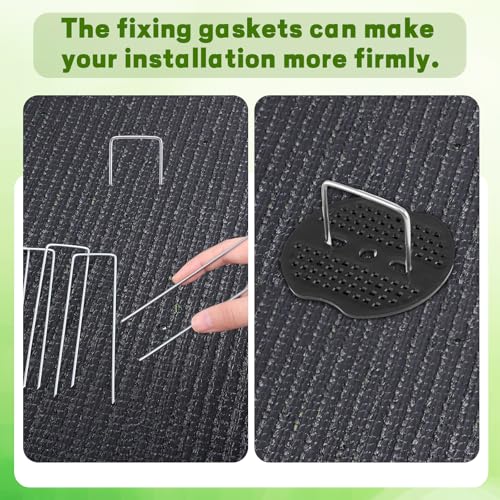 201 Pcs 6 Inch Landscape Staples with Gasket Kit, U Shaped Garden Stakes by SUMAJU - Used condition - Image 5