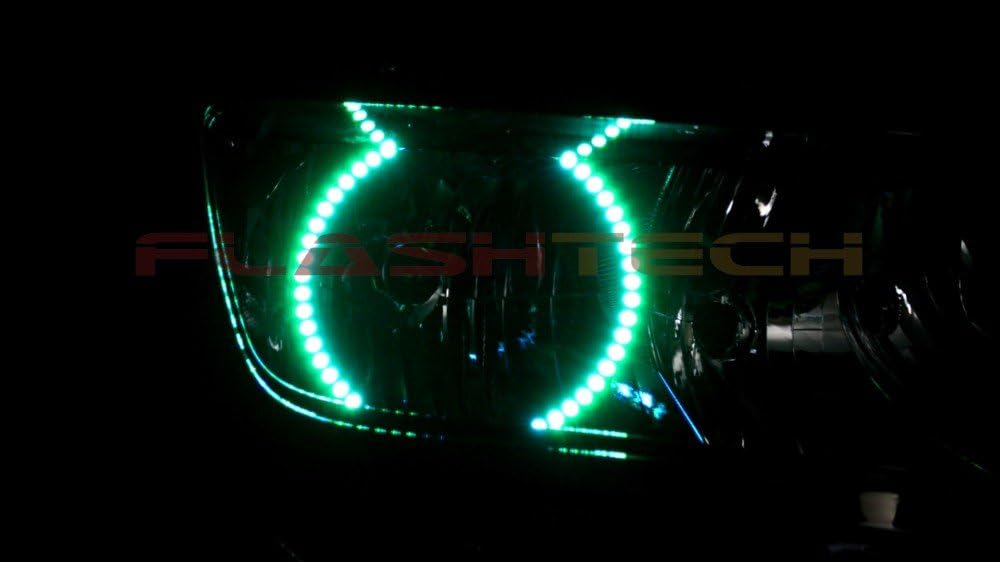 Flashtech RGB LED Halo Ring Accent Light Kit Compatible with Chevrolet Camaro non RS (2014-2016) Headlight Housings - RF Remote