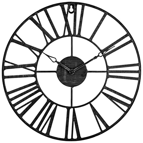 Atmosphera - Horloge Vintage Noire - métal D37 cm