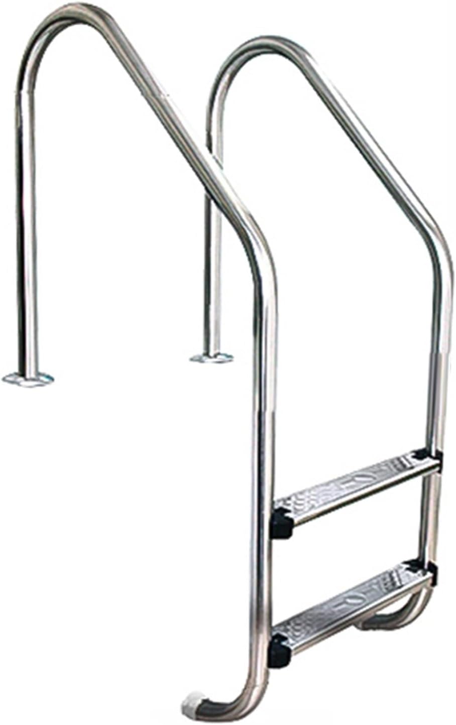 Heavy-Duty Stainless Steel Swimming Pool Ladder, Non-Slip 2/3 Tread Pedals, 330 Lbs Load Capacity, Durable Handrail, Ideal for Above-Ground & In-Ground Pools, Silver Finish