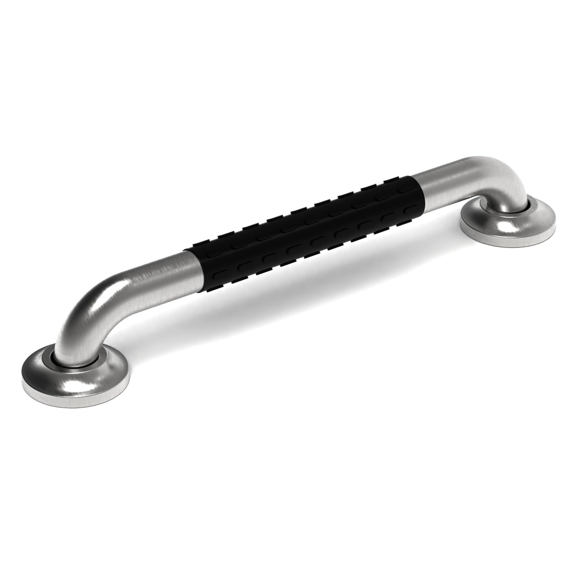 Barra di sicurezza per vasca da bagno, 40,6 cm, con impugnatura antiscivolo, capacità di carico ADA, capacità di carico 226,8 kg, nichel spazzolato
