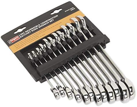 Sealey S0840 Metric Reversible Ratchet Combination Spanner Set, Silver, 12 Pieces - Image 3