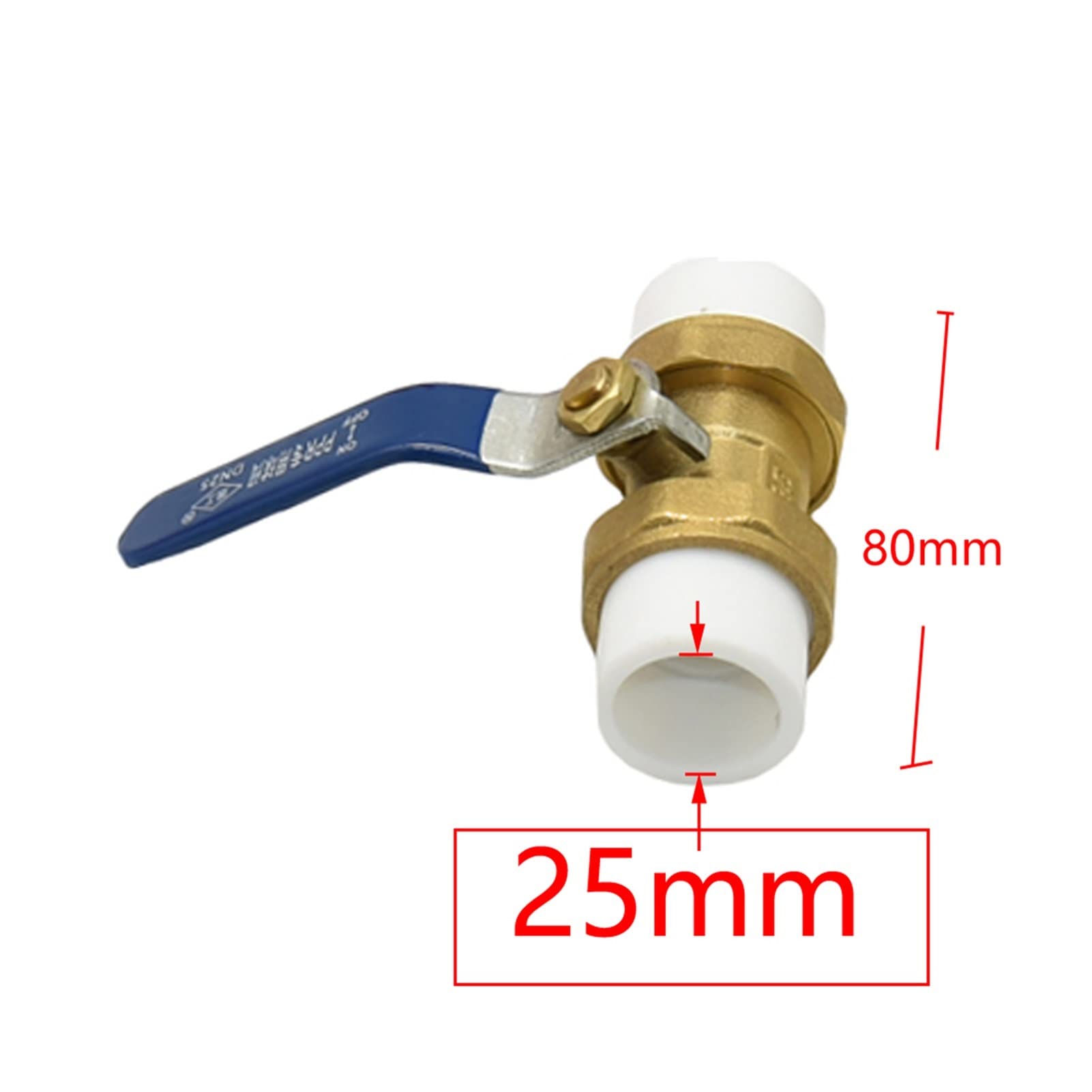 Adaptador de Conector de Utilidad Adaptador de Conector de Manguera Rosca Hembra de 1/2/3/4/1 Pulgada Conector de Válvula de Tubería Grifo Tubería Deua de 20/25/32 Mm Válvula de Bola de Fusión en Cali