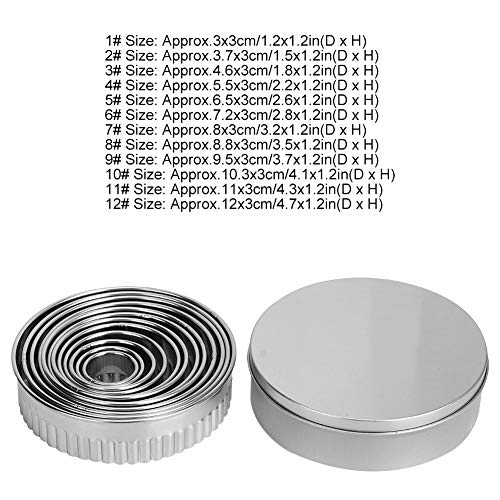 Moldes redondos para biscoitos Conjunto de cortador de biscoitos Formas antiaderentes para fazer bol