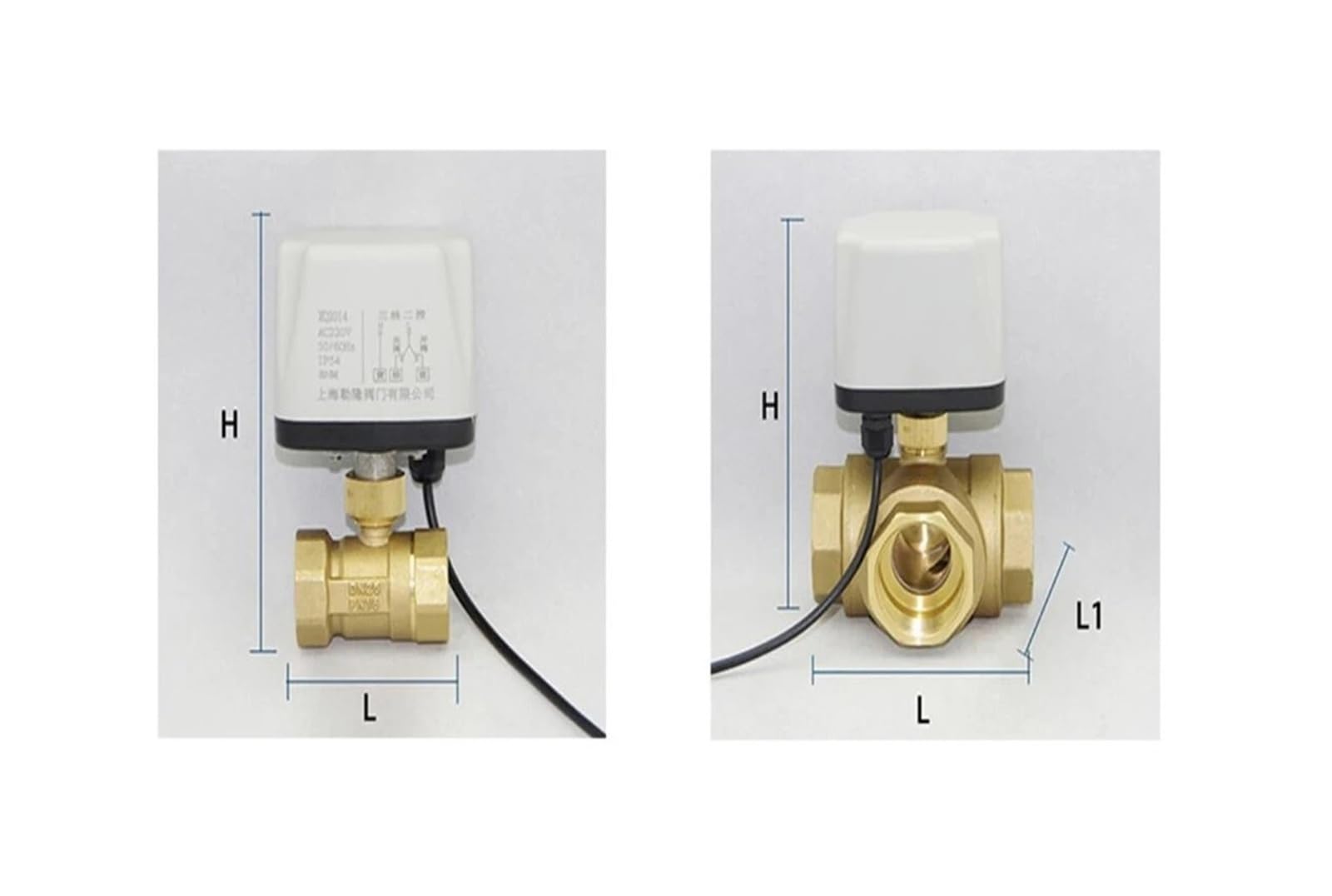 Válvula de Bola motorizada de 2/3 vías, válvula de Bola eléctrica DC24V, Control bidireccional de Tres Cables, DN15 DN20 DN25 DN32 DN40 DN50(DN20)