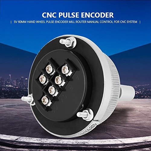 Image of Hand Wheel Pulse Encoder Mill Router Manual Control For CNC System, 5V 60MM(White) manual pulse generator wheel optical encoder cnc handwheel bwgp cnc handwheel