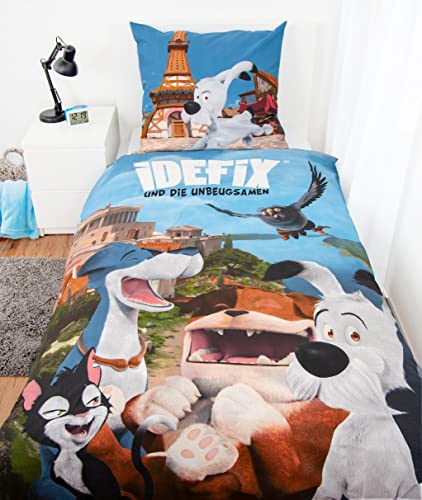 Herding Dogmatix and the Indomitables Bedding Set, Pillowcase 70 x 90 cm, Duvet Cover 140 x 200 cm, with smooth-running zip - Image 3
