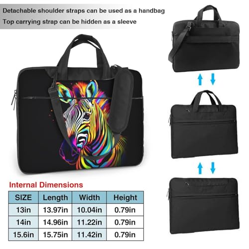 Bolsa para laptop 13 pulgadas con estampado de cebra impermeable miniatura 4