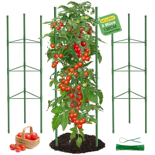 MQUPIN Tomaten Rankhilfe 3 Stück,130cm Rankhilfen für...