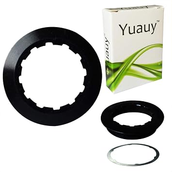 Cassette Lockring Aluminium Alloy for 7-11 Speed Mountain Bike Black