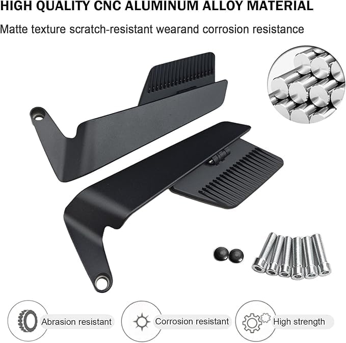 Motorcycle Mirrors Rear View Mirrors Compatible with Kawas@ki Z125 Pro Z250 Z250SL Z300 Z400 Z650 Z750 Z800 Z900 Z1000 and Hond@ CB650R CB650F CB650F ABS CB 750 Hornet -Black