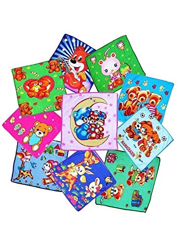 KitchDeco Attractive Soft Thick Cartoon Hankies for Kids, Girls, Woman (Pack of 24 Color)-picture-0