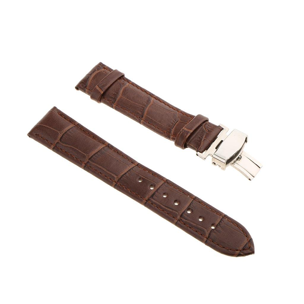 CLUB BOLLYWOOD Leather Watch Band Butterfly Deployment Clasp Buckle Coffee 20Mm | Jewelry & Watches | Watches, Parts & Accessories | Wristwatch Bands | Wristwatch Bands (B0CCYNJNZT) Amazon Price History, Amazon Price Tracker
