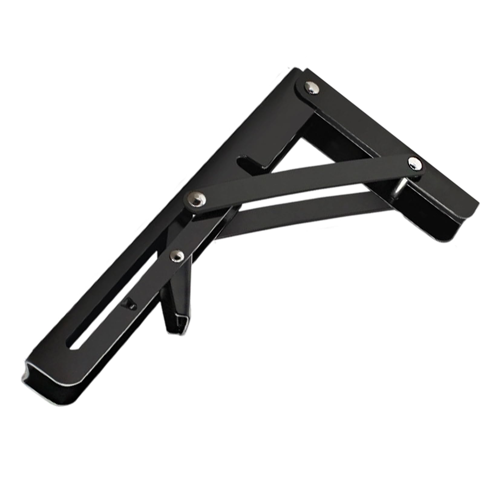 Stainless Steel Foldable Wall Shelf Bracket Floating Triangular Brackets Wall Mounted Space Saving Storage Shelf Heavy Duty Rustproof Bracket