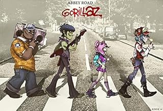 Fortiaboot Abbey Road Gorillaz Style - Poster print Wall 15 x 23 Inches (38 x 58 cm) (380 x 580mm) Gift Decorative Print