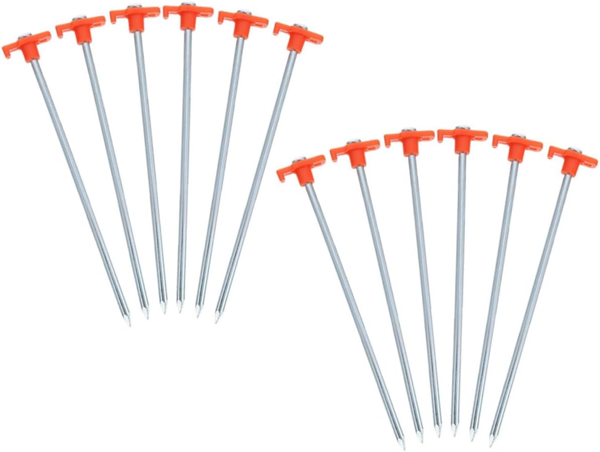 POPETPOP 12pcs Camping Tent Nails Tent Stakes Rock Pegs for Tarp Stakes Accessories