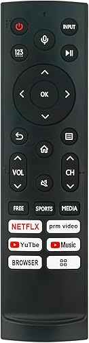 ERF3H90H Replacement Voice Remote fit for Hisense 4K LCD Smart TV 55E7K