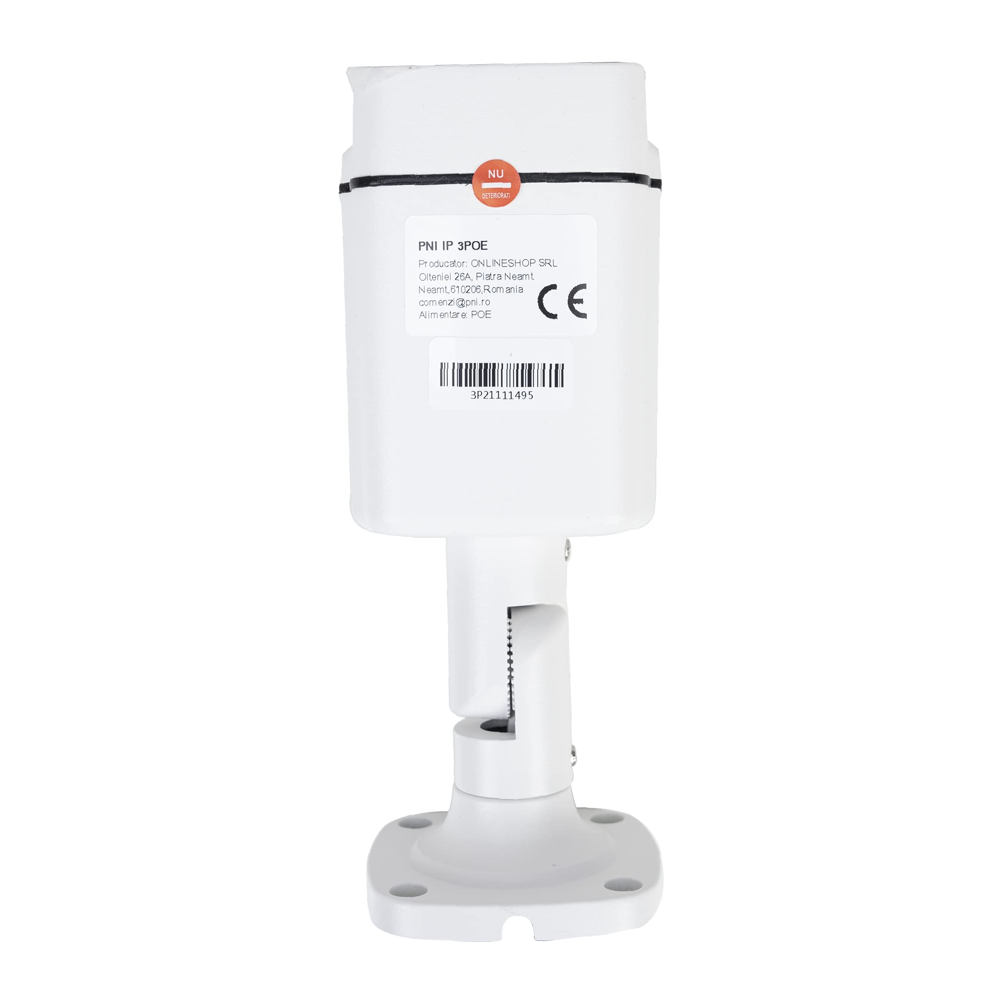 Kamera monitorująca wideo PNI IP3POE, 3 MP, na zewnątrz IP66, wbudowany mikrofon, kompatybilna z systemem monitoringu POE PNI House IPMAX POE 3 i PNI House IPMAX POE 3LR