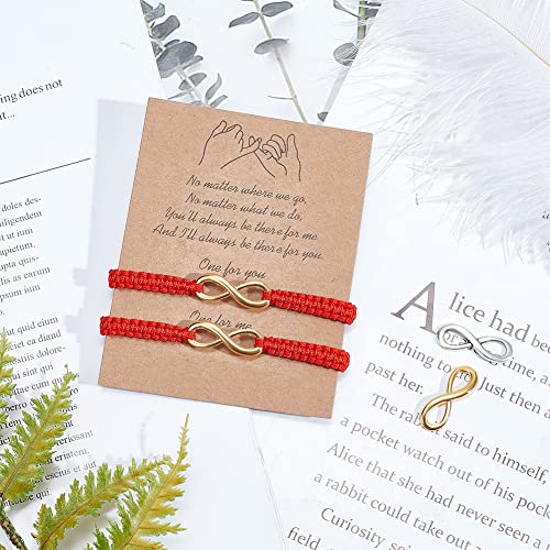 Freebloss 12 Set Diy Friendship Bracelets Kit Creative Infinity Macrame Bracelets For Girls Friends Forever Bracelets Braided Macrame Bracelet #TOP1