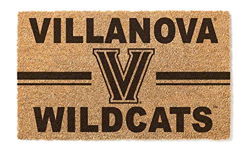 KH Sports Fan Villanova Wildcats Team Logo Coir Doormat, 18x30 Inches, Wildcats Outdoor Rug; Display Your Team Spirit with This Unique Villanova Wildcats Doormat