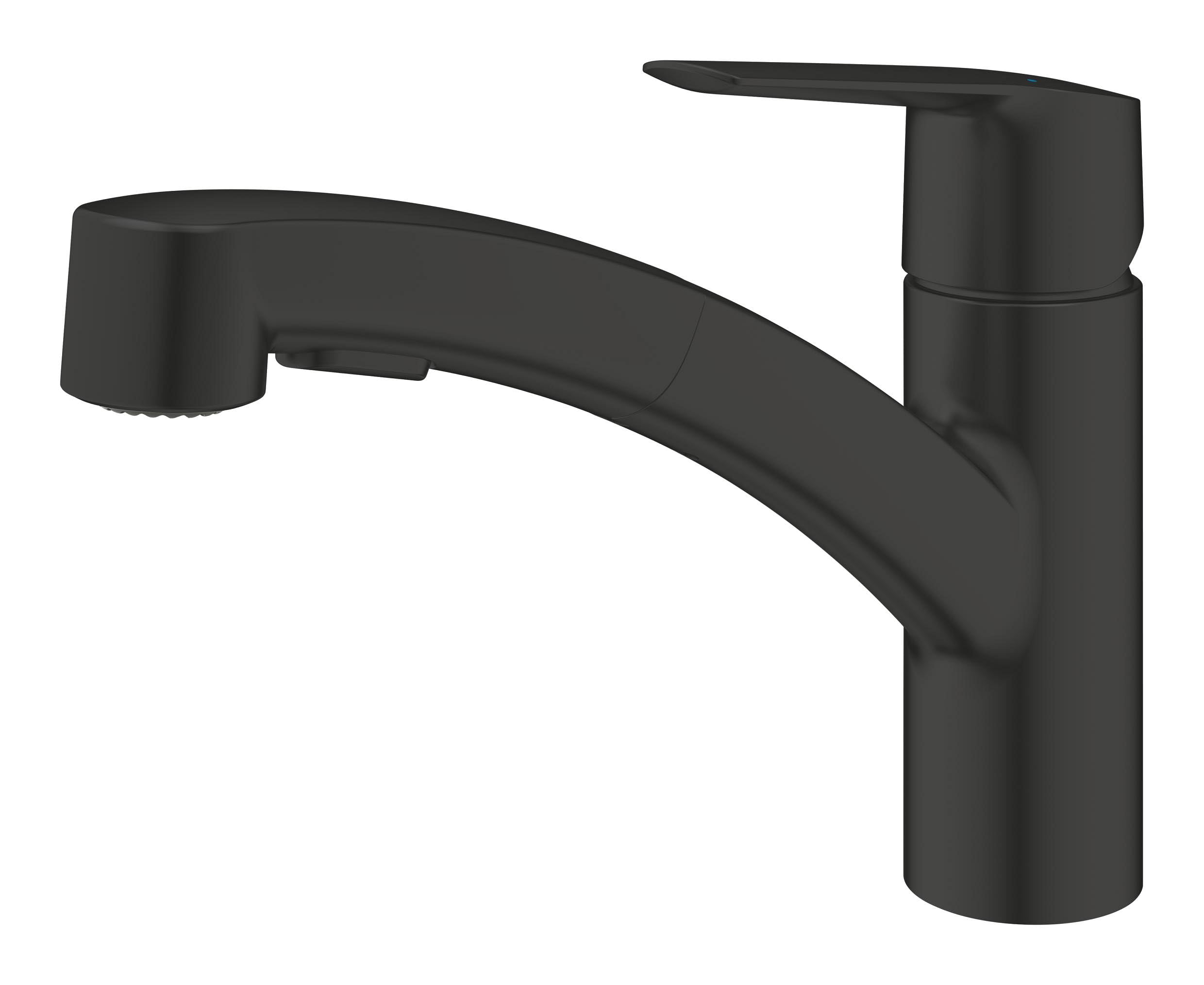 GROHE Start Quickfix, Monomando de fregadero 1/2", Negro Mate 305312431