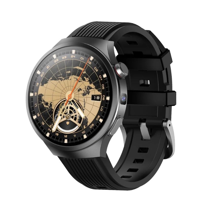XINDADA Reloj inteligente VP30 2025 4G Android 10.0 OS 1100 mAh, Gooogle Play Store, frecuencia cardíaca, 500 W, doble cámara, GPS, WiFi, reloj inteligente para hombres (8+128GB)