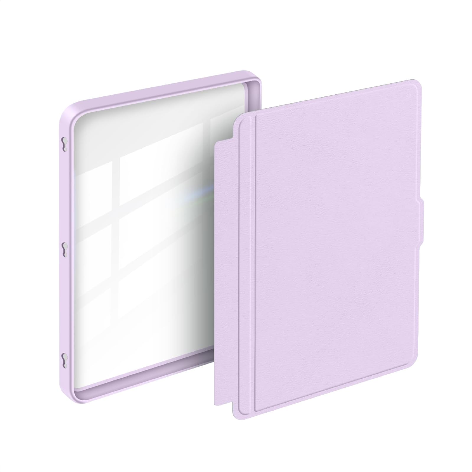 GIOPUEY Funda Compatible con Kobo Libra Colour/Kobo Libra 2, Flip Piel Carcasas, Carcasa Trasera Transparente de PC TPU - Rose Red — view 26