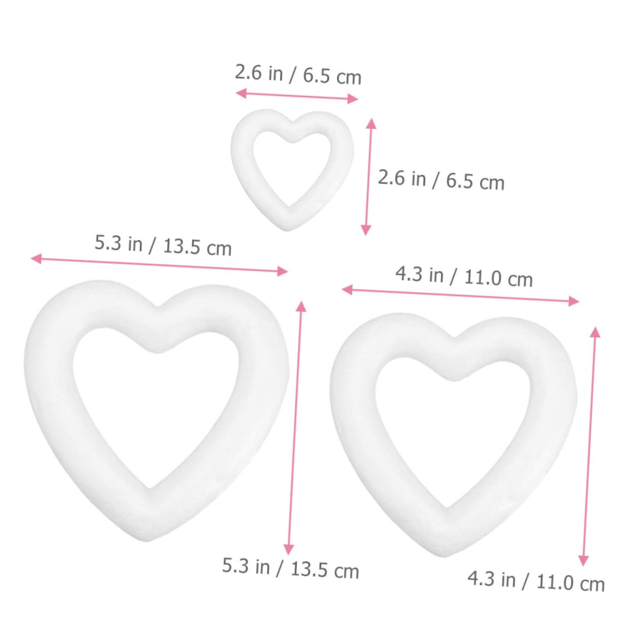 Cabilock 3 Set di Kit per Realizzare Ghirlande in Schiuma A Forma di Cuore per Decorazioni per La Casa Personalizzate Adatte per Progetti Fai da Te 18 Pezzi*3