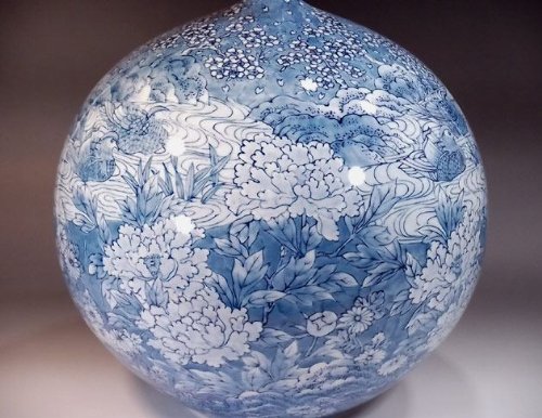 有田焼 花瓶 有田焼 仙木 昭和レトロ 花瓶 花器 陶器 壺 - メルカリ