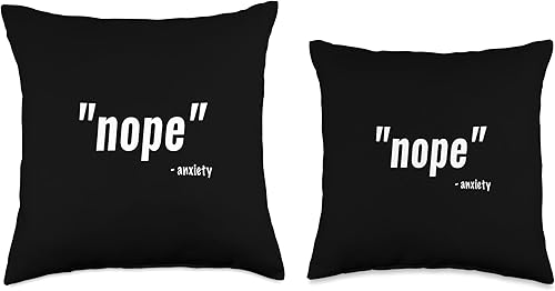 Miniatura 3 de Mental Health Awareness By Design Tee Company Regalos divertidos para personas ansiosas, almohada sin ansiedad, 18 x 18 pulgadas, multicolor