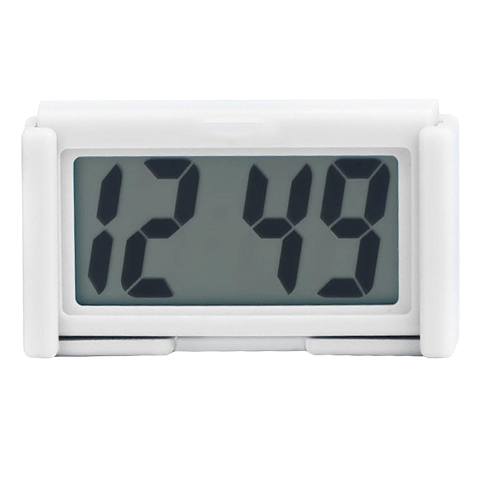UJEAVETTE® Mini Car Clock Self-Adhesive Bracket Vehicle Electronic Digital Clock White-image-27