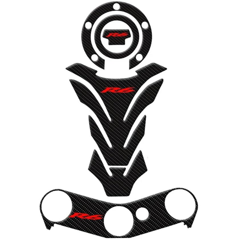 Autocollant 3D de réservoir anti-rayure pour moto Yamaha YZF R6 2006-2017