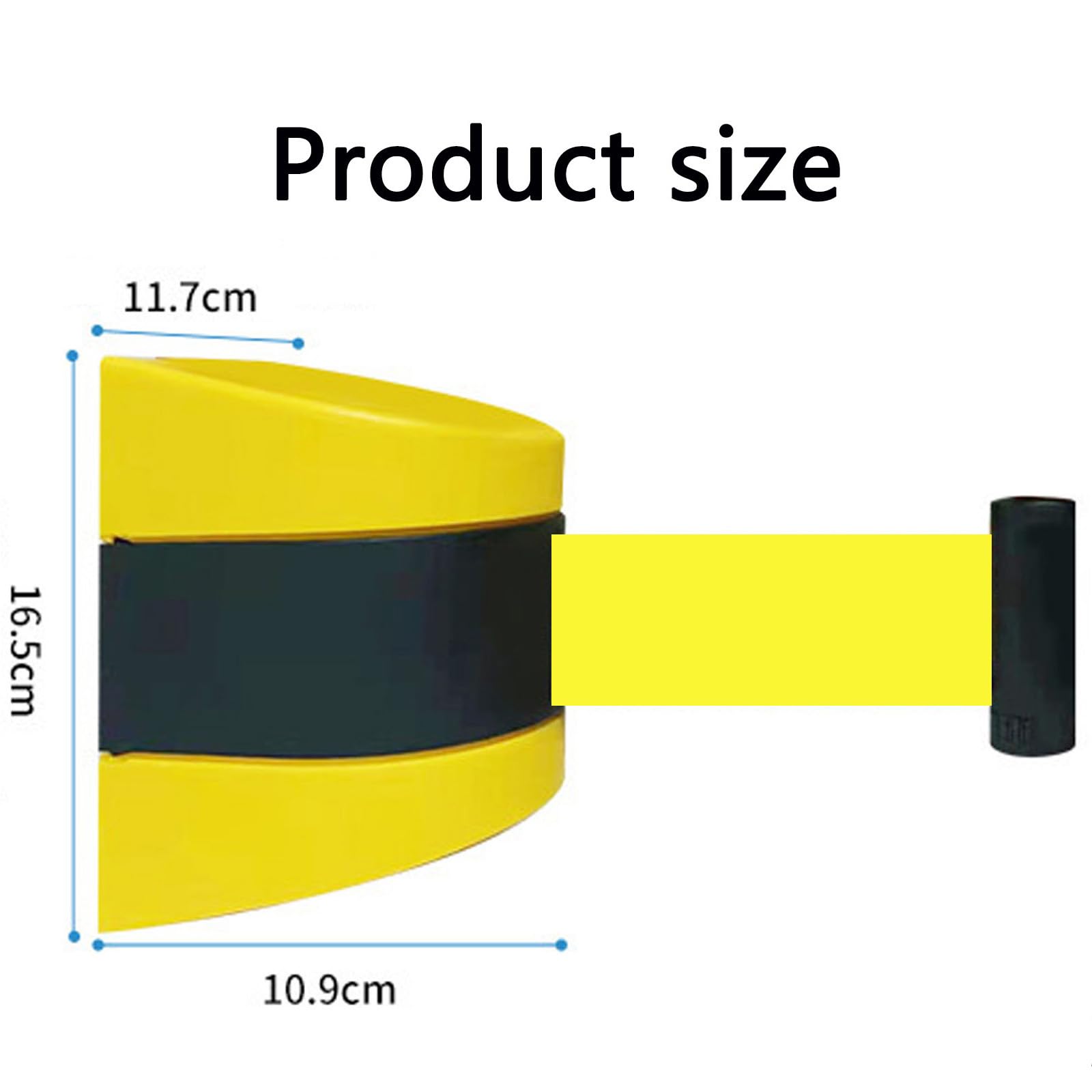 CAIFEXUE Retractable Wall Barrier,Wall Mount Crowd Control Wall Retractable Belt, Safety Belt with Abs Case, Caution Belt for Grocery Retail Store Stadium/10 Meters