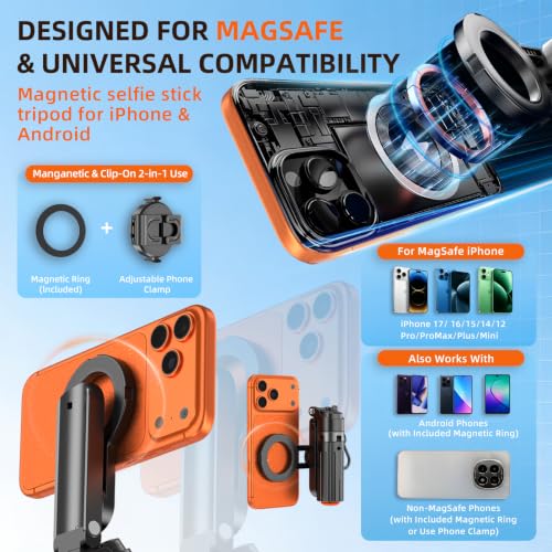  Auto-Open Mini Magnetic Selfie Stick  - image 5