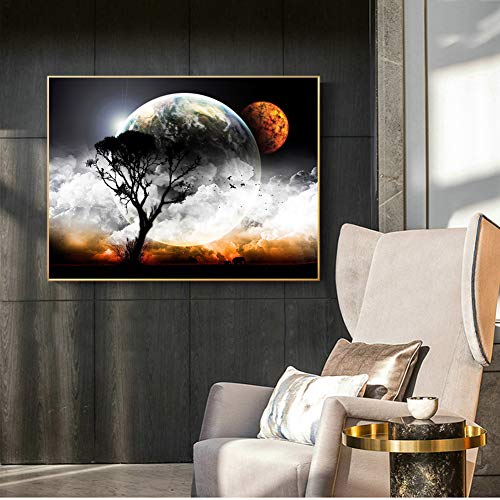 Offito Diamond Painting Kits for Adults Kids Beginners, Full Drill Crystal Diamond Art Kits, DIY 5D Diamond Painting by Numbers Perfect for Gift Home Wall Decor (Earth and Tree, 12x16 inch)