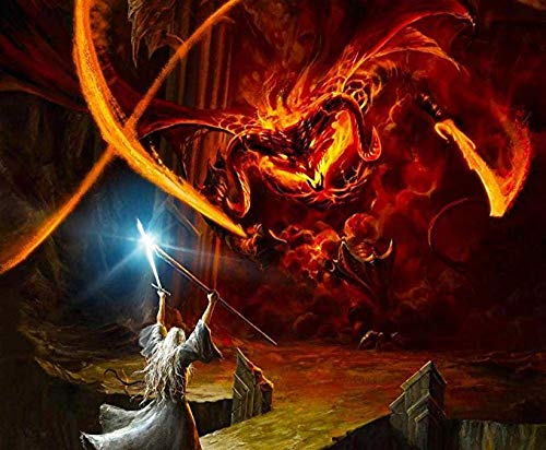 199Tdfc Puzzle 1000 Pezzi Il Signore degli Anelli Contro Gandalf Adult Giocattoli Educativi per Bambini Decorazioni Natale Decorazione