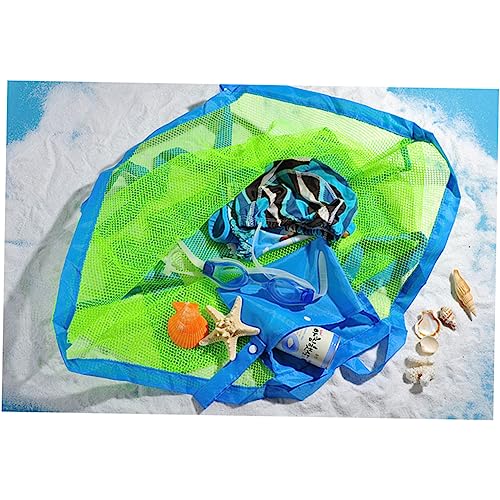 Beach Mesh Tote Bag for Sand Large Quick Drying Design for Beach Pool and Boat Play Shell Collection Bag with Heavy Duty Handles3