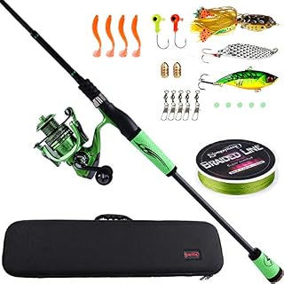 Sougayilang Ultralight Fishing Rod Reel Combos Portable Light Weight High Carbon 4 Pc