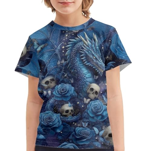 Image of Kids Graphic T-Shirt Boys Girls Novelty Tees Top Short Sleeve Shirts Summer Blouses 3-16