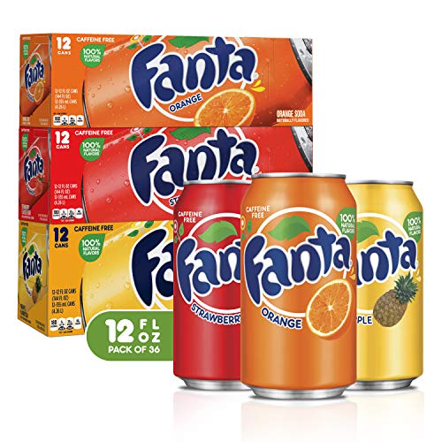 Fanta Soda Soft Drink Variety Pack Bundle, 12 Fl Oz, 36 Pack Bundle, 12 Fl Oz (Pack of 1)